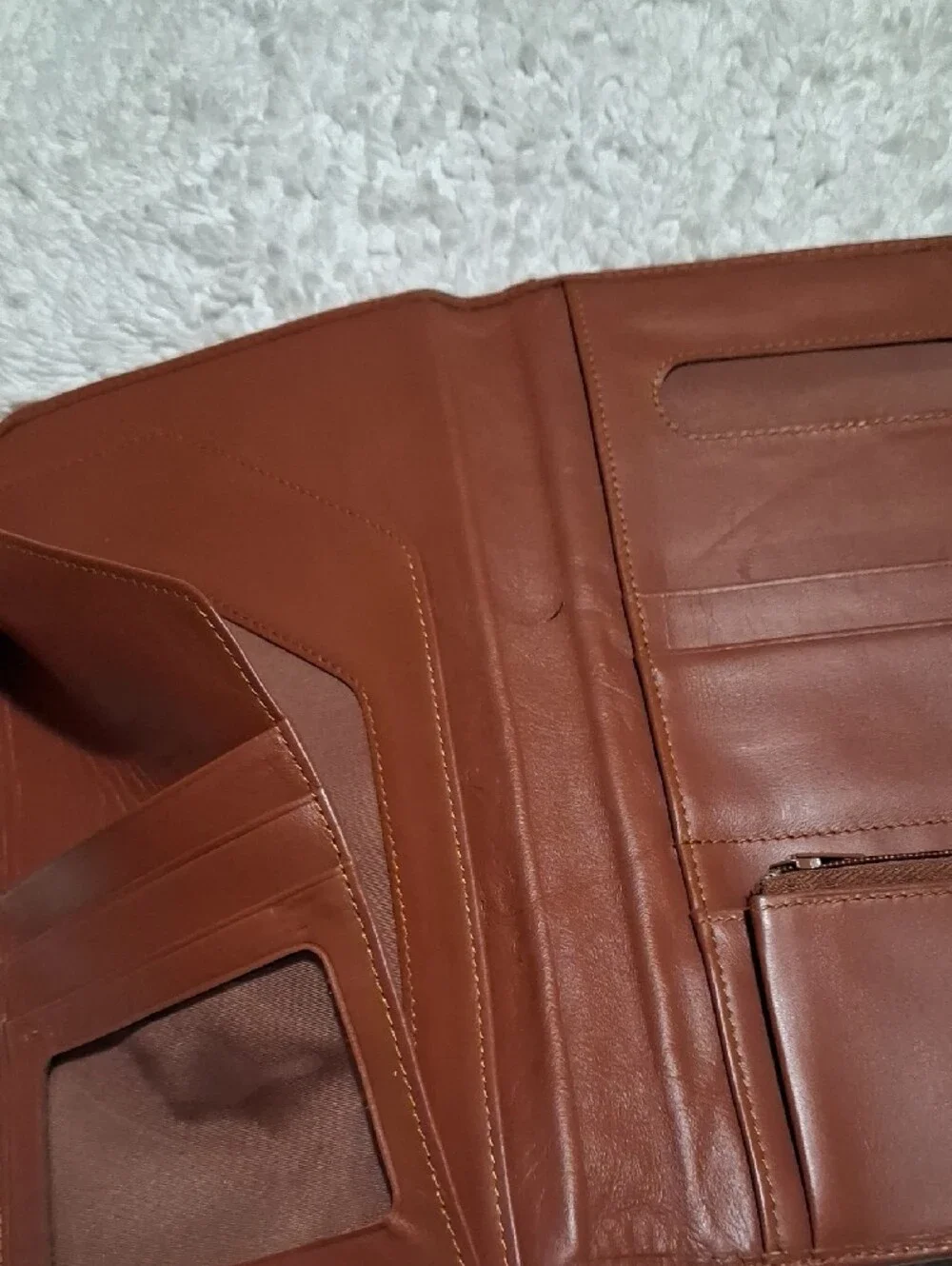 Leather Travel Wallet - Brown